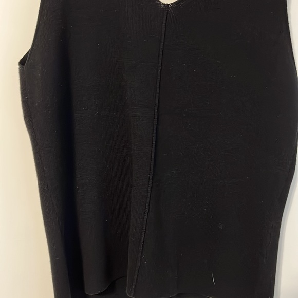 Eric Spencer Double V-Neck Sleeveless Black Knit Tank Top - Picture 5 of 8